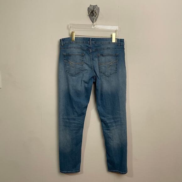 Jordache 12 Skinny boyfriend jeans blue denim light wash painted flowers boho - Picture 5 of 8